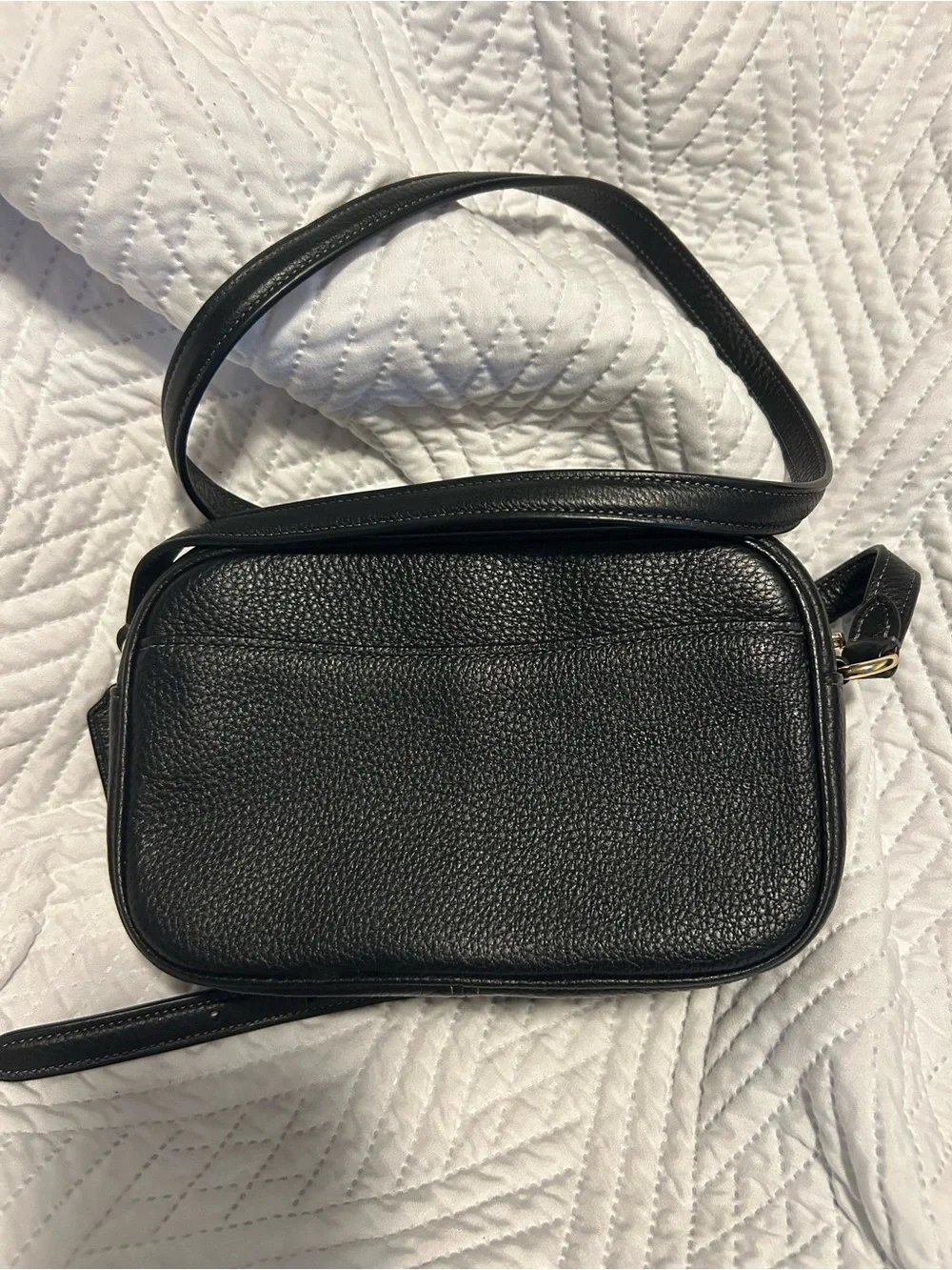 Coach Black Pebbled Leather Crossbody Camera Bag CQ875